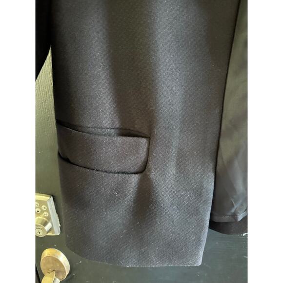 COS Women's Blue Wool Blended Button Front Biker Jacket Size 10 - Picture 4 of 6